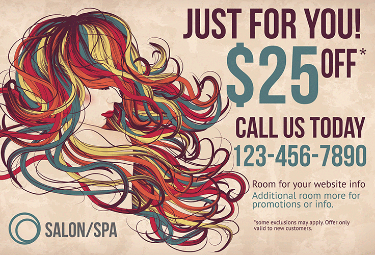 An image of a flyer promoting a salon.